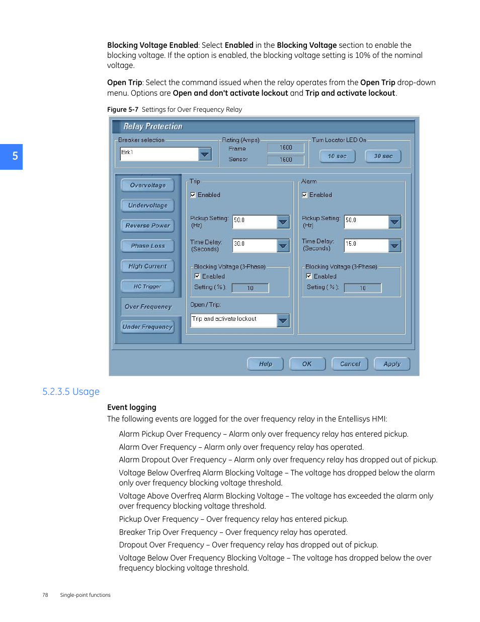 5 usage | GE Industrial Solutions Entellisys 5.0 User Manual User Manual | Page 78 / 310