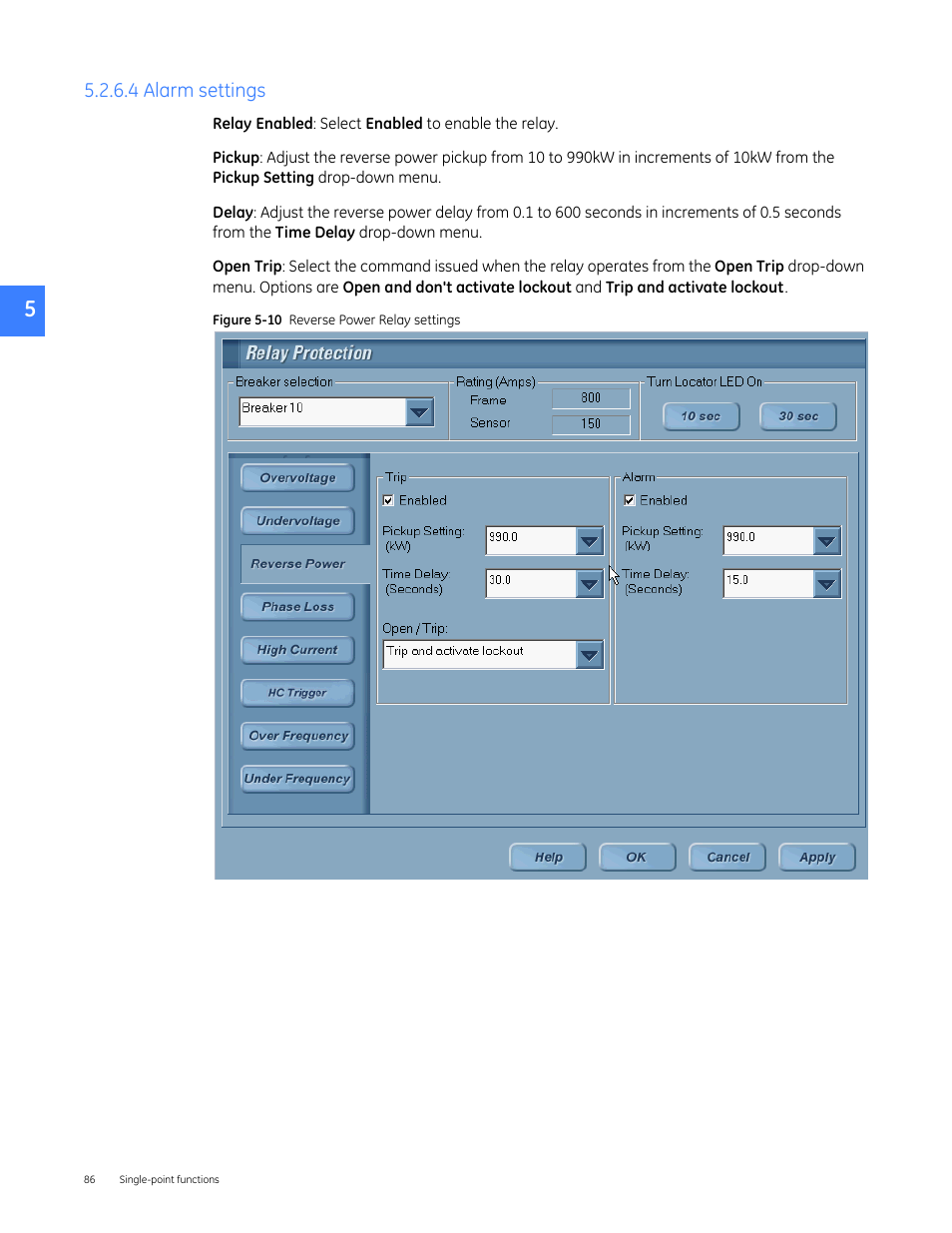 4 alarm settings | GE Industrial Solutions Entellisys 5.0 User Manual User Manual | Page 86 / 310