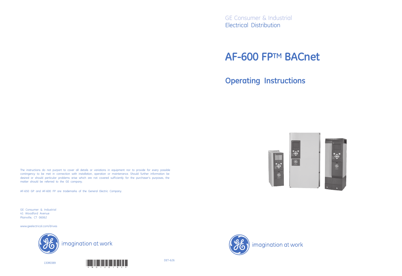 GE Industrial Solutions AF-600 FP BACnet User Manual | 47 pages