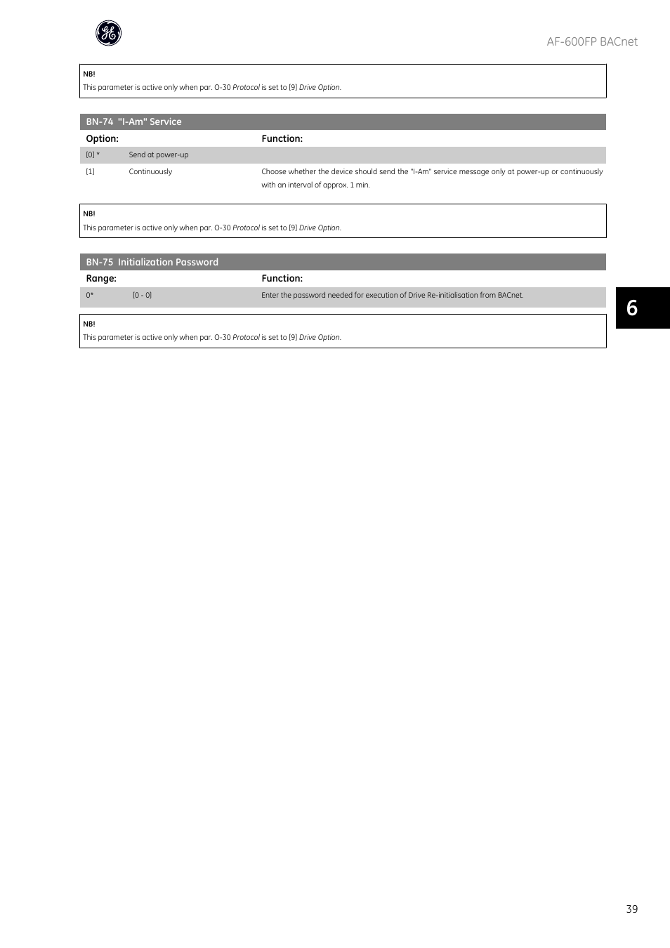 Af-600fp bacnet | GE Industrial Solutions AF-600 FP BACnet User Manual | Page 40 / 47