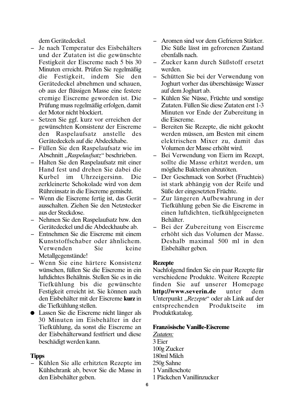 SEVERIN EZ 7401 User Manual | Page 6 / 66