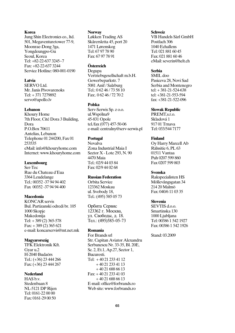 SEVERIN EZ 7401 User Manual | Page 65 / 66