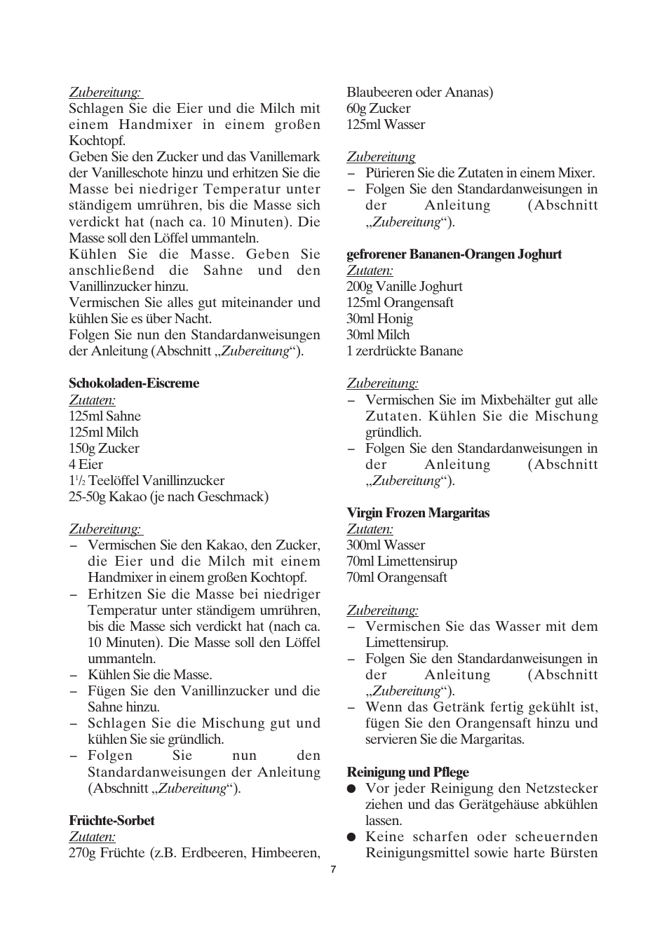 SEVERIN EZ 7401 User Manual | Page 7 / 66