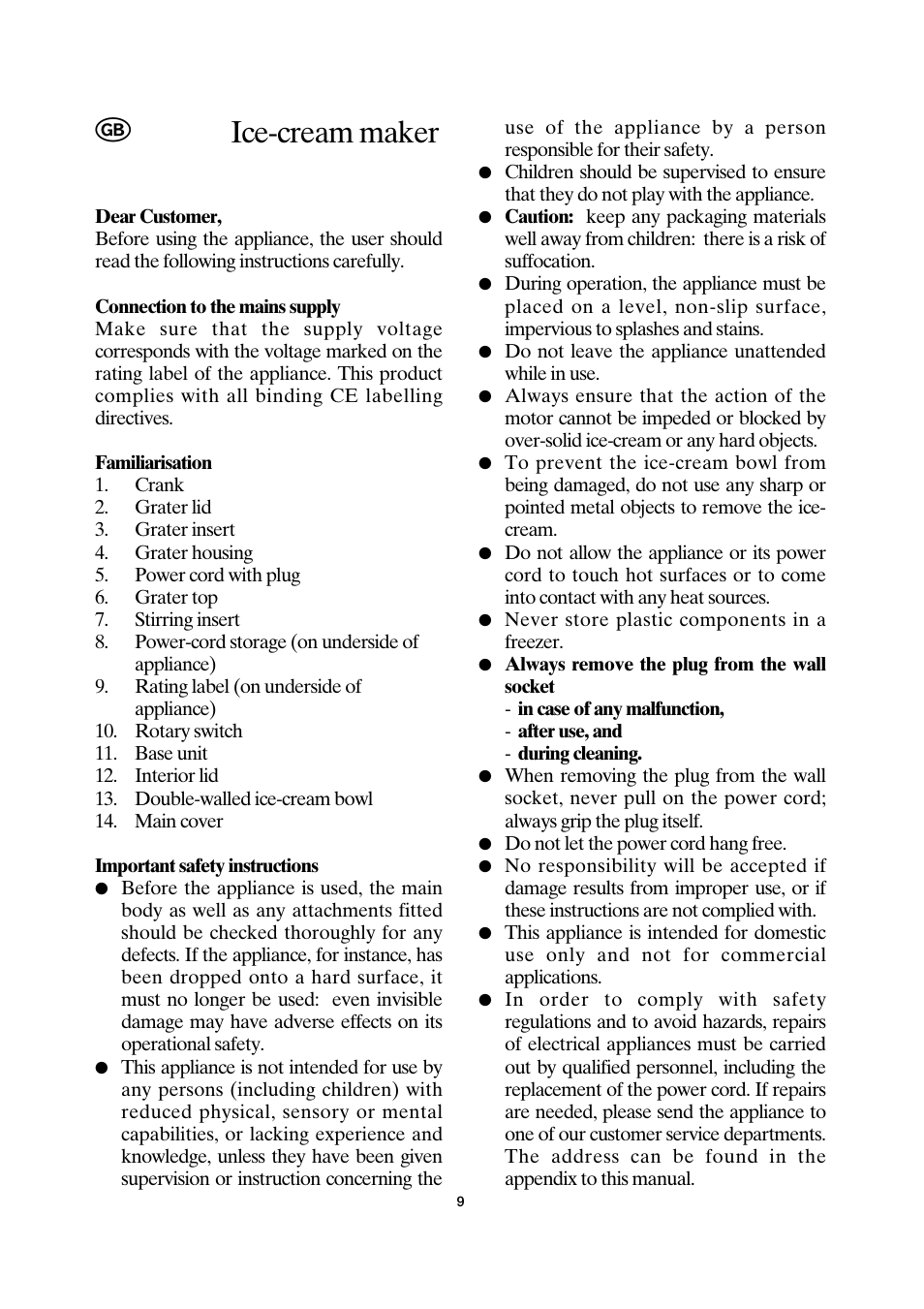 Ice-cream maker | SEVERIN EZ 7401 User Manual | Page 9 / 66