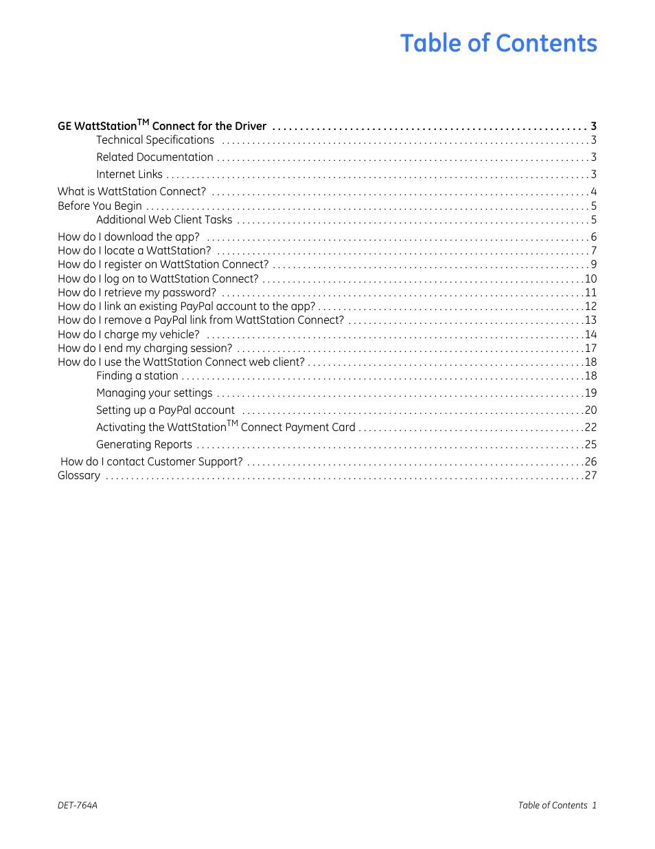 GE Industrial Solutions WattStation Connect Driver Second Edition (Android) User Manual | Page 3 / 31