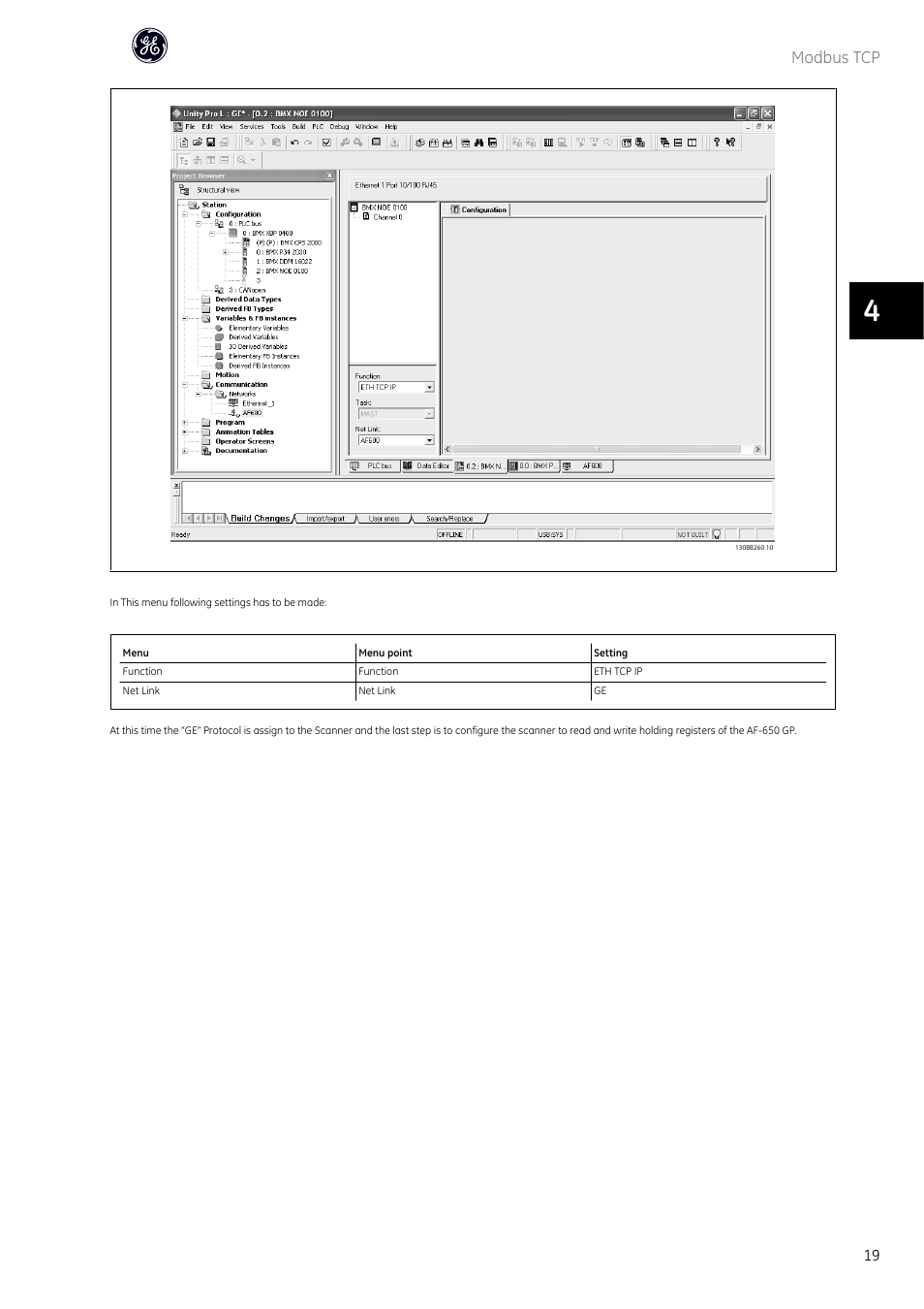 Modbus tcp | GE Industrial Solutions AF-600 FP OPCMBTCP Modbus TCP Option User Manual | Page 20 / 54