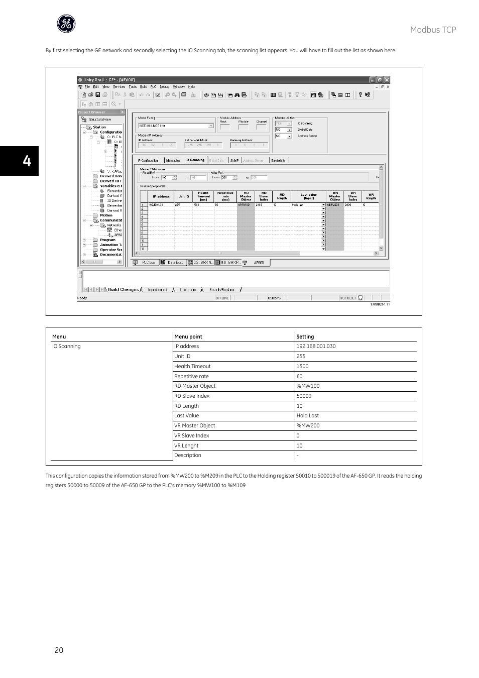 Modbus tcp | GE Industrial Solutions AF-600 FP OPCMBTCP Modbus TCP Option User Manual | Page 21 / 54