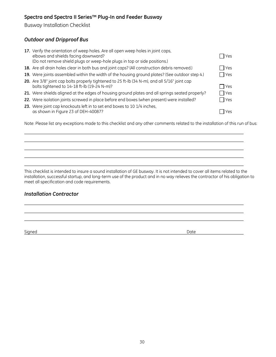GE Industrial Solutions Spectra II Series Plug-in and Feeder Busway with BlueCoat Epoxy Insulation System User Manual | Page 32 / 34