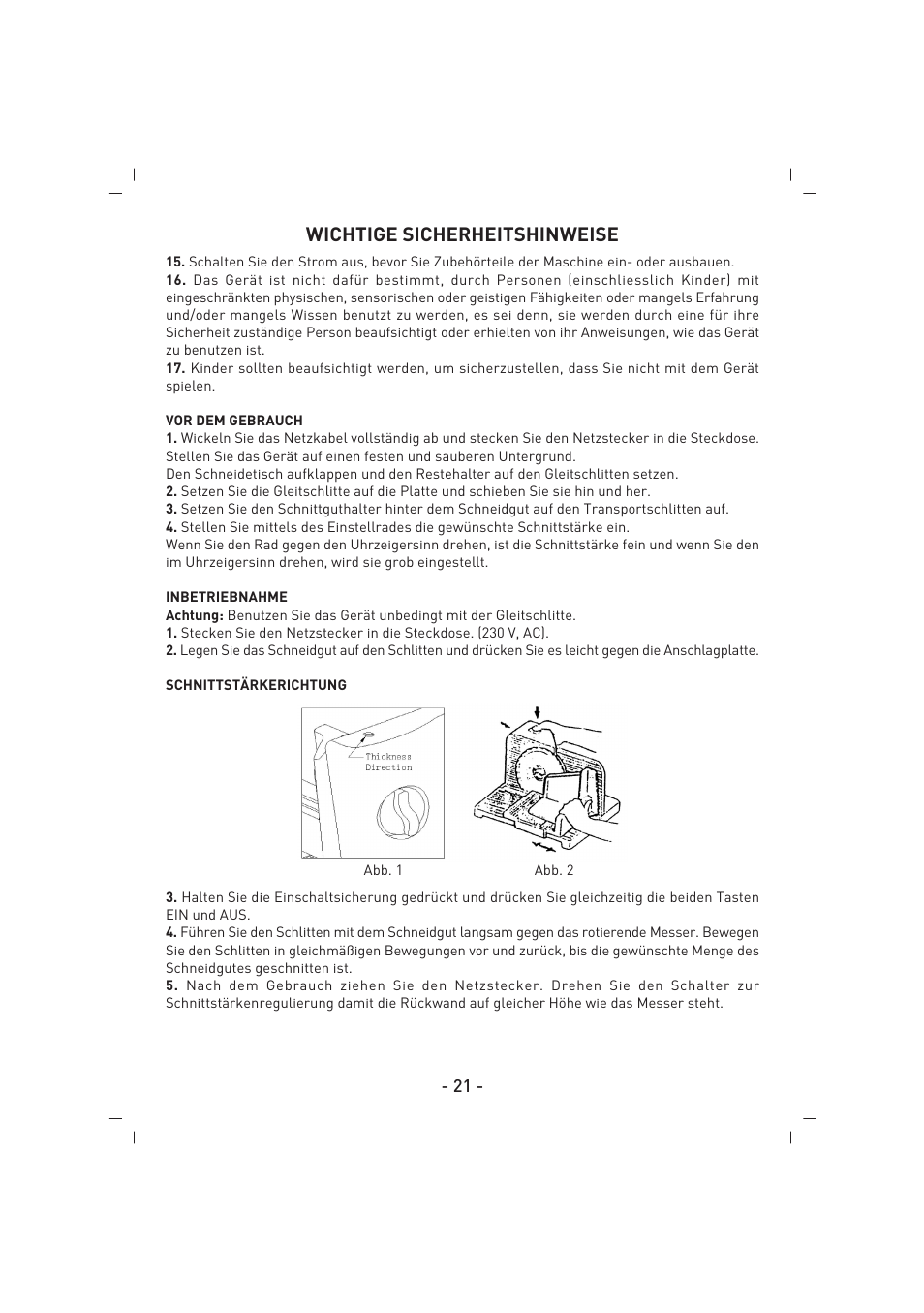 Wichtige sicherheitshinweise | SINBO SMS 5605 User Manual | Page 22 / 43
