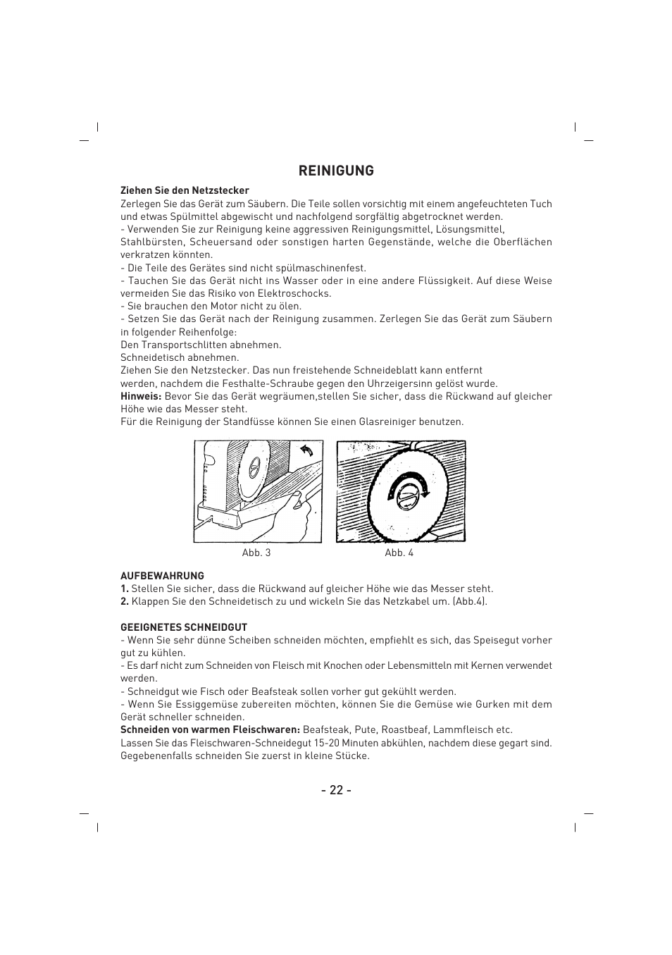 Reinigung | SINBO SMS 5605 User Manual | Page 23 / 43