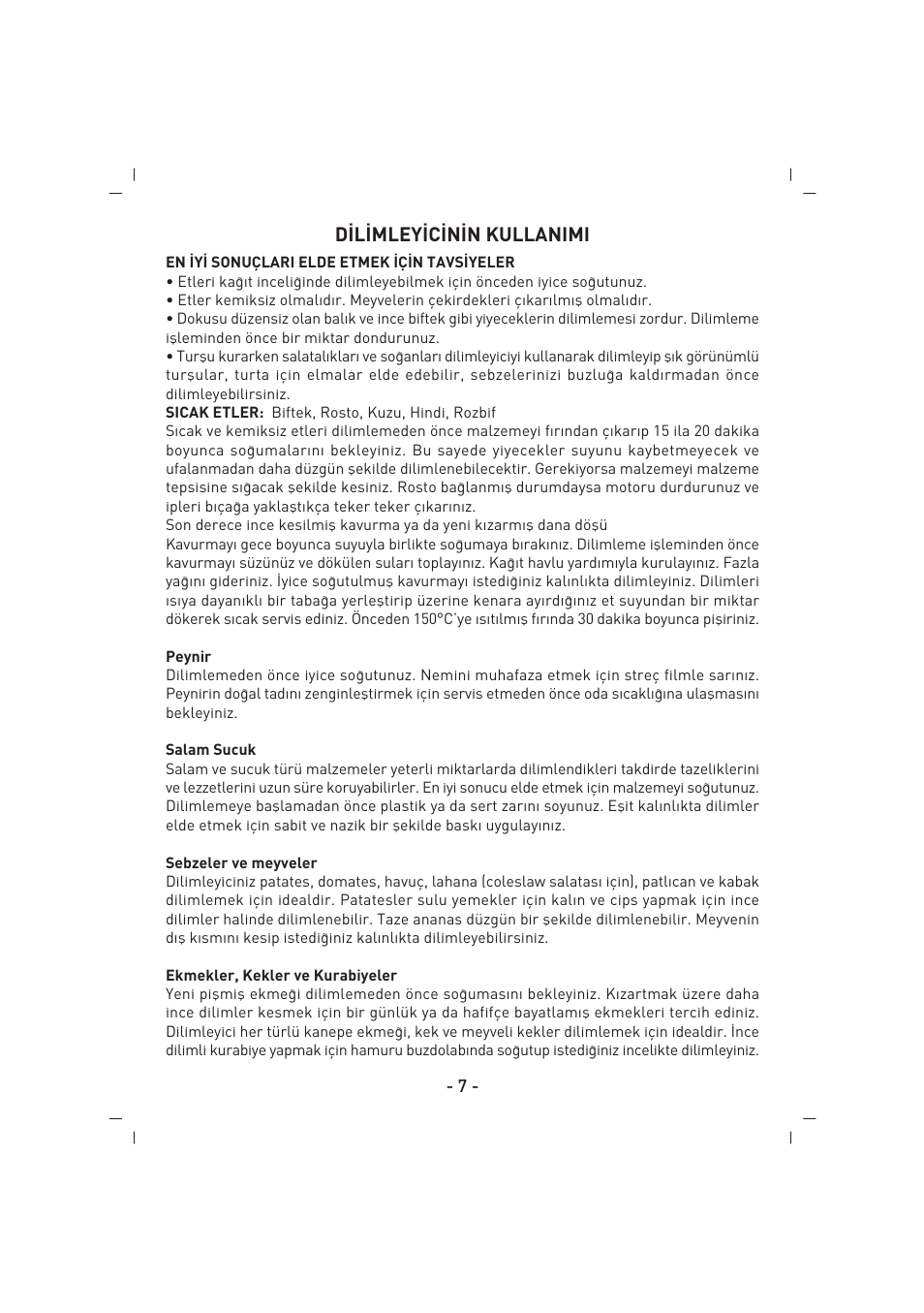 D‹l‹mley‹c‹n‹n kullanimi | SINBO SMS 5605 User Manual | Page 8 / 43