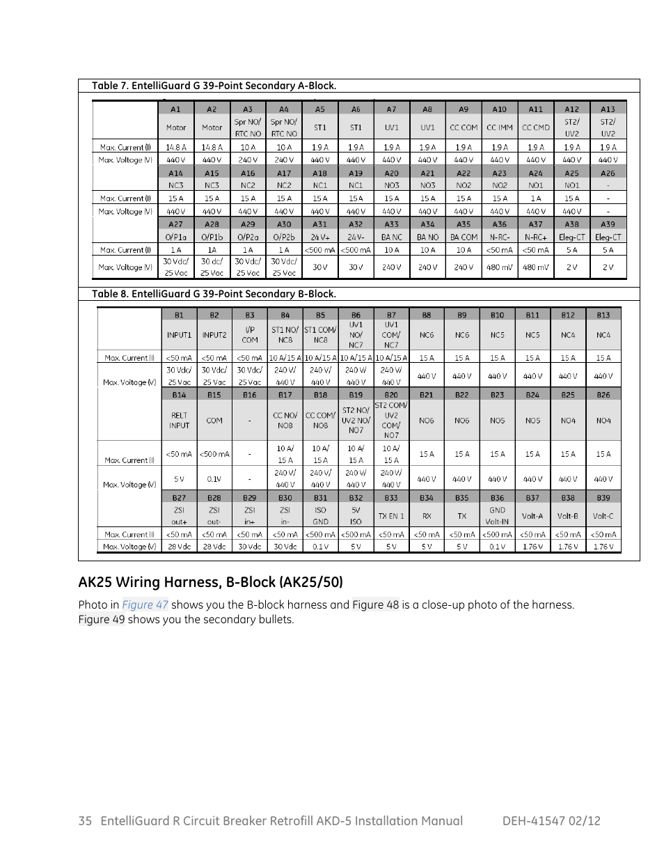 GE Industrial Solutions EntelliGuard R AKD-5 User Manual | Page 36 / 47