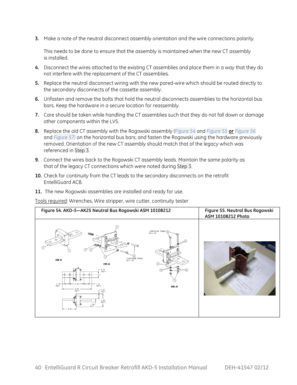 GE Industrial Solutions EntelliGuard R AKD-5 User Manual | Page 41 / 47