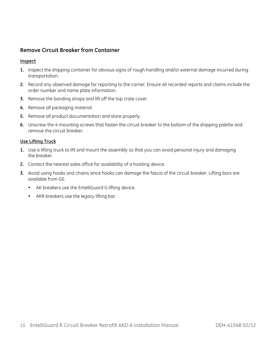 GE Industrial Solutions EntelliGuard R AKD-6 User Manual | Page 16 / 41