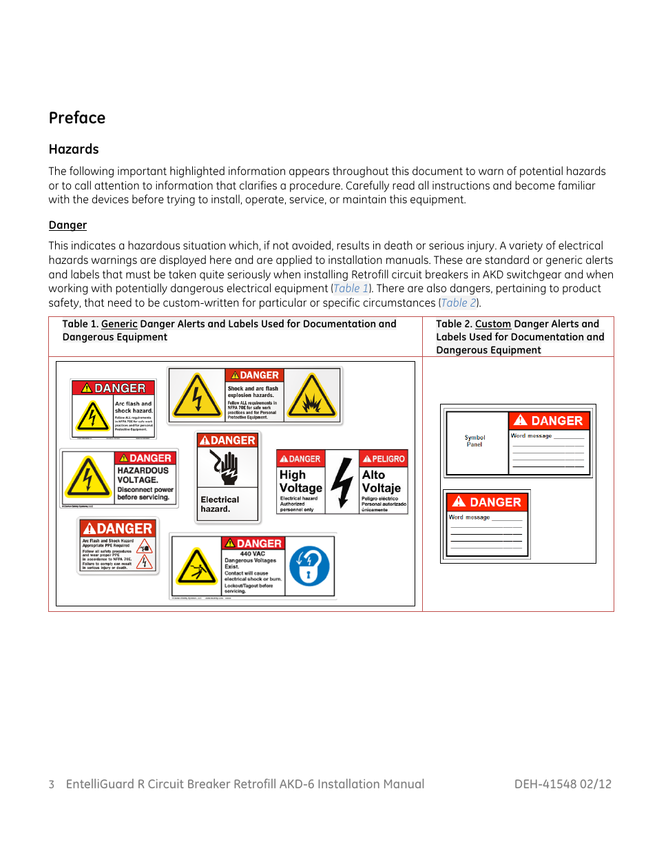 Preface | GE Industrial Solutions EntelliGuard R AKD-6 User Manual | Page 4 / 41