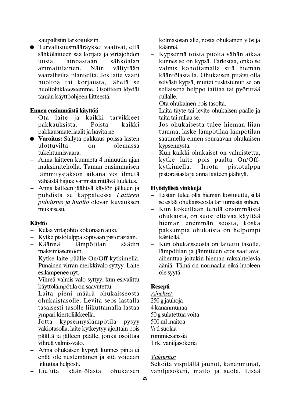 SEVERIN CM 2198 User Manual | Page 29 / 46