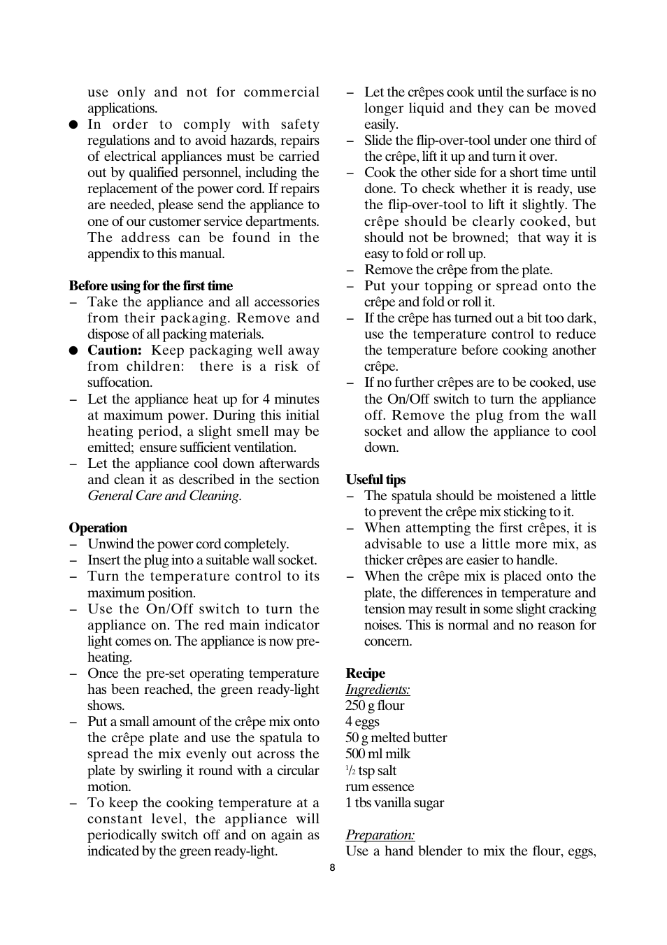 SEVERIN CM 2198 User Manual | Page 8 / 46
