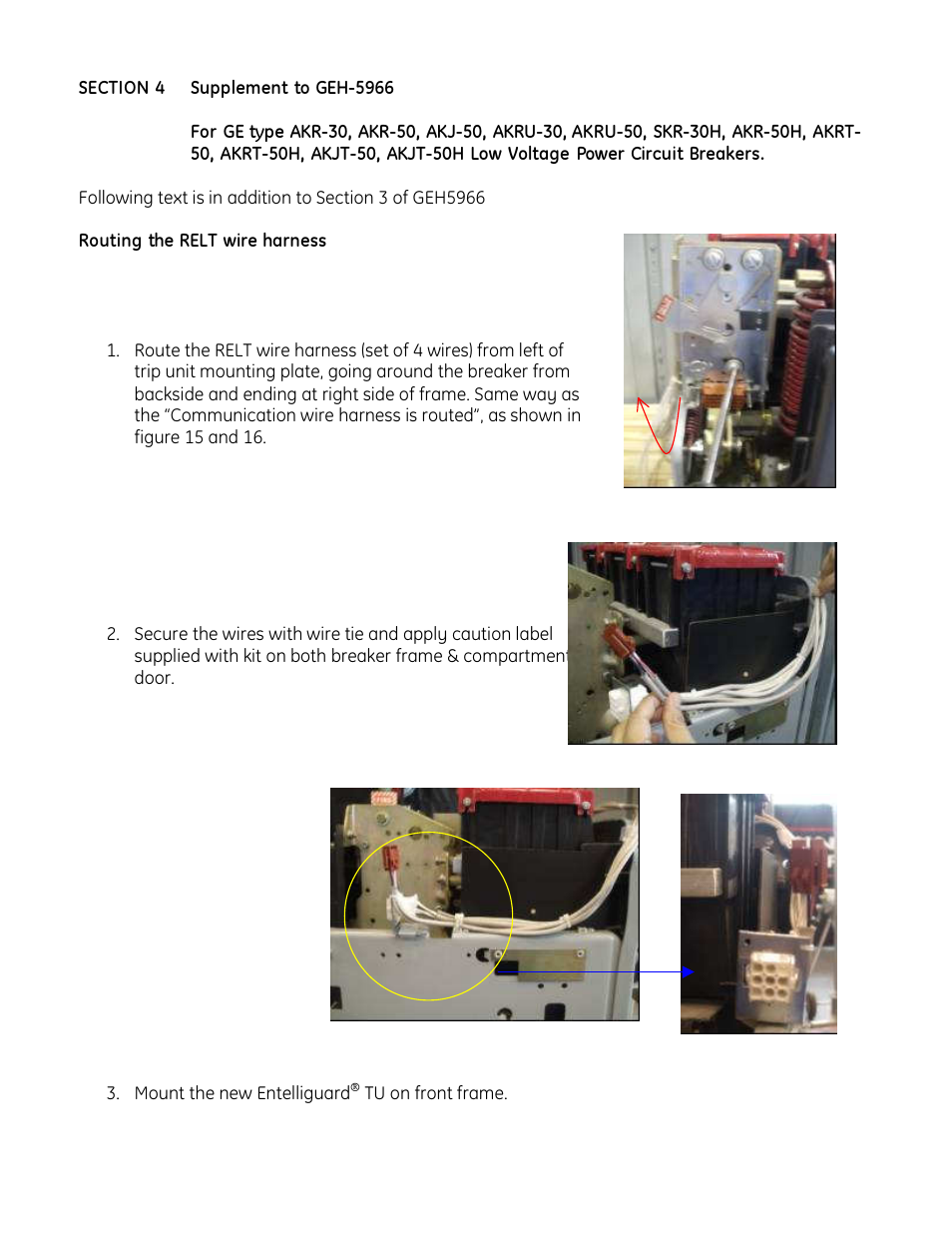 GE Industrial Solutions EntelliGuard TU Conversion kits User Manual | Page 11 / 24