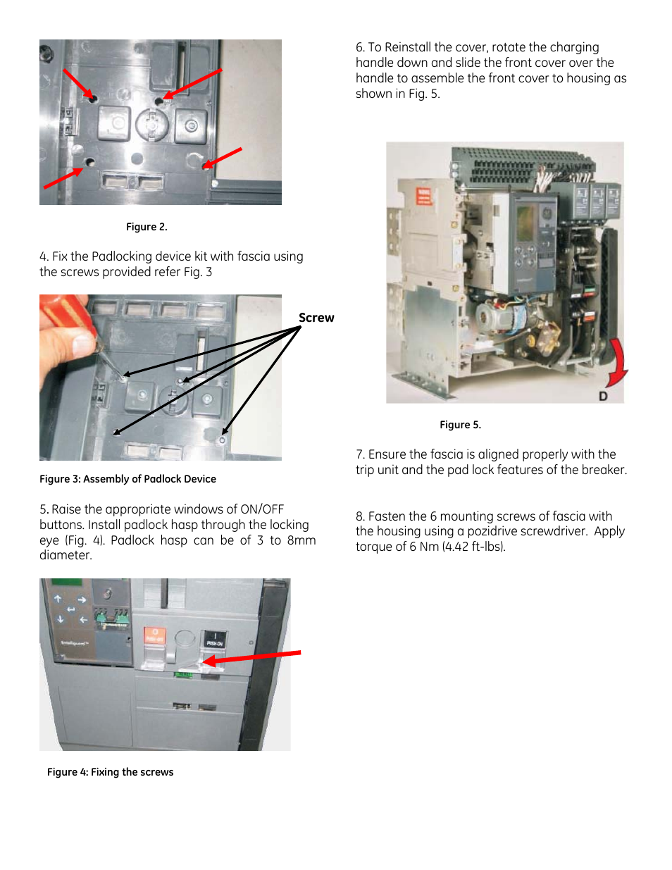 GE Industrial Solutions EntelliGuard G Pushbutton Padlock Device User Manual | Page 2 / 3