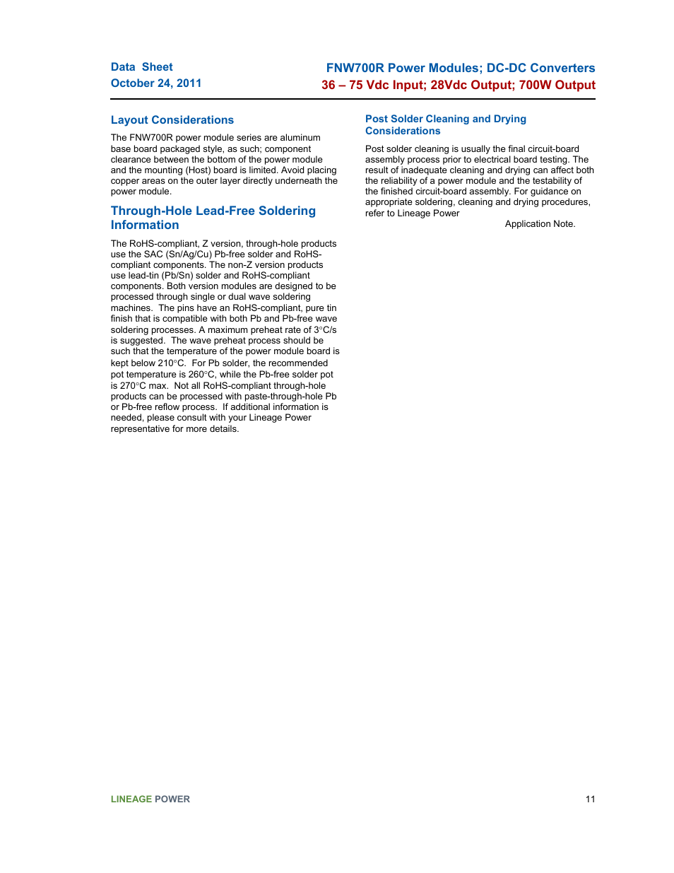 GE Industrial Solutions FNW700R Series User Manual | Page 11 / 14