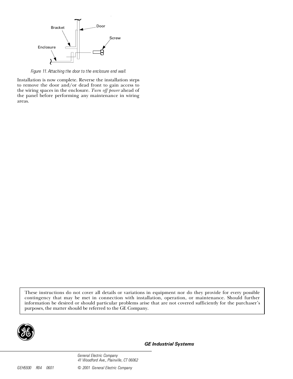 GE Industrial Solutions Spectra Series ADF Dead Fronts & Type APF Door Fronts User Manual | Page 4 / 4