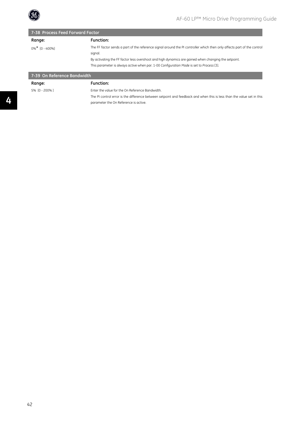 GE Industrial Solutions AF-60 LP Micro Drive User Manual | Page 43 / 86