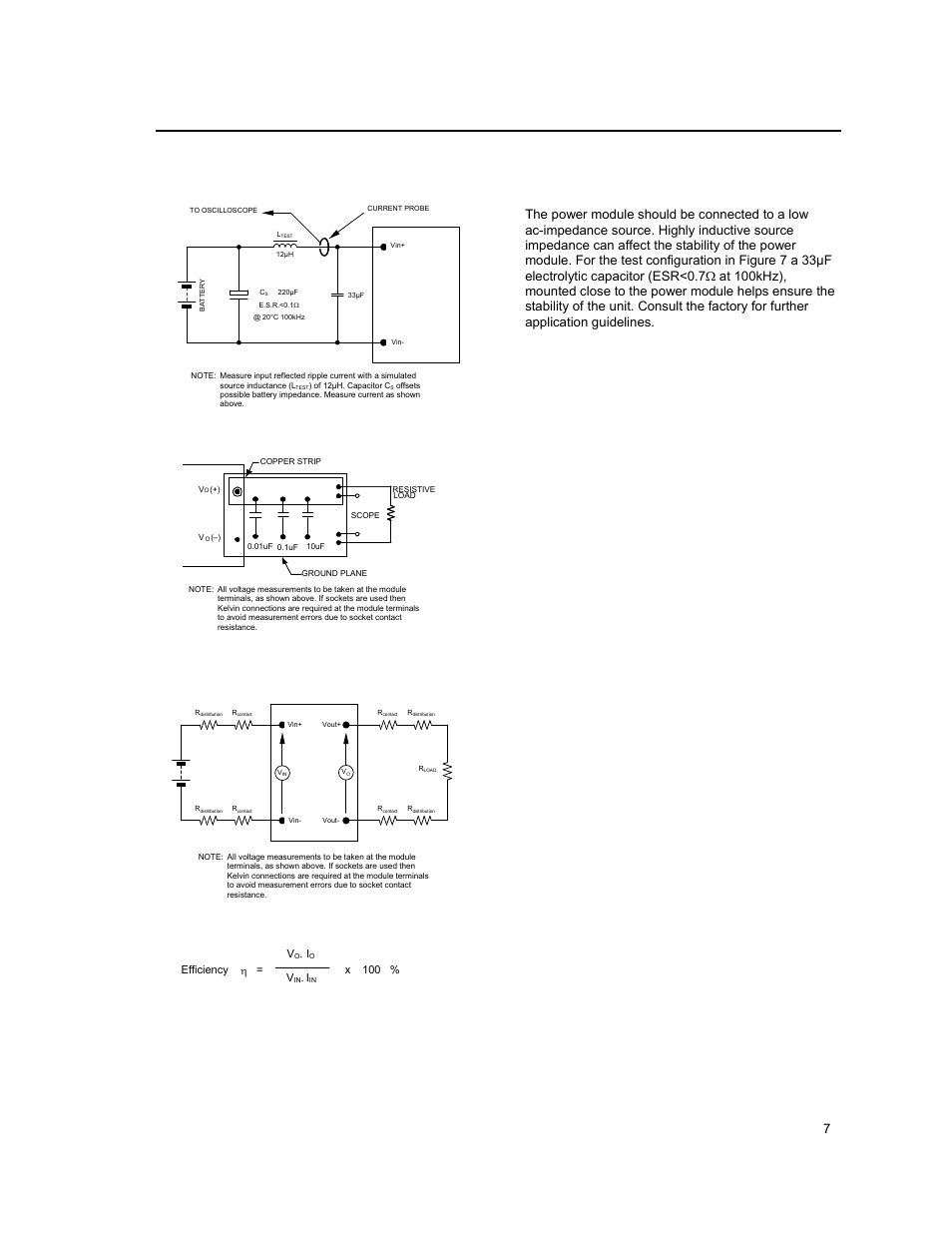 Test configurations, Design considerations, Input filtering | GE Industrial Solutions EQW006 Series User Manual | Page 7 / 19