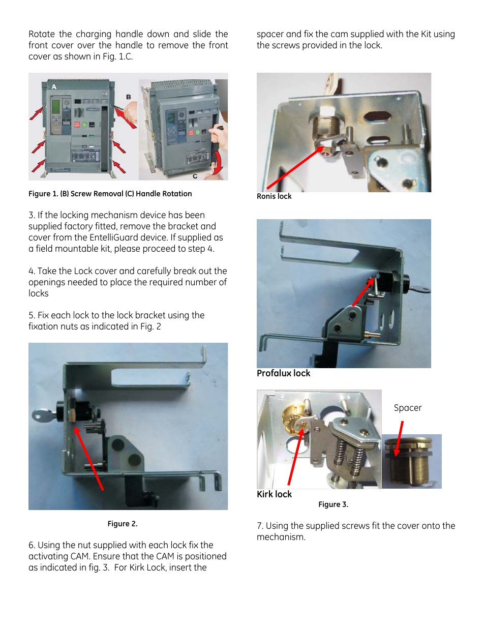 GE Industrial Solutions EntelliGuard G Key Interlock Kit User Manual | Page 2 / 4