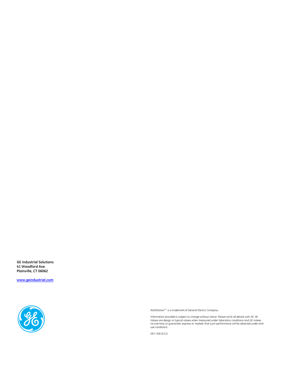 GE Industrial Solutions WattStation Connect Reference Guide for the Install User Manual | Page 27 / 27