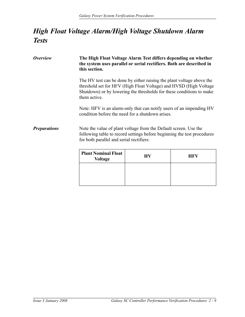 Overview, Preparations | GE Industrial Solutions Galaxy Verification User Manual | Page 21 / 102