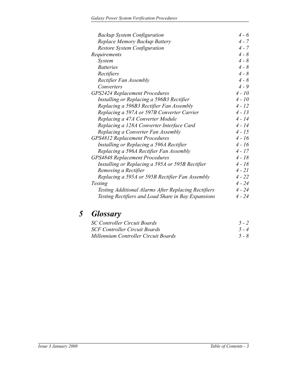 5 glossary | GE Industrial Solutions Galaxy Verification User Manual | Page 7 / 102
