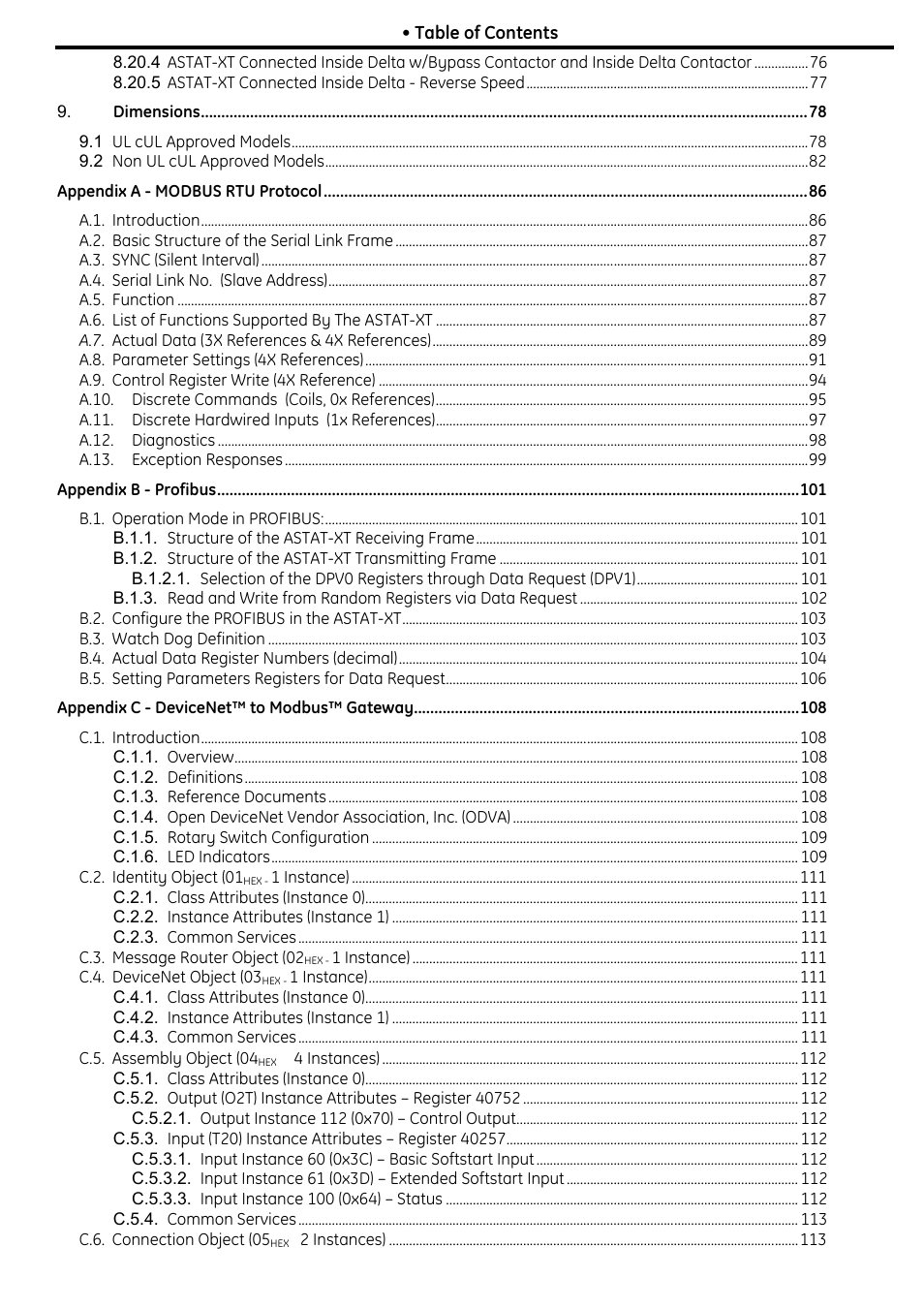 GE Industrial Solutions ASTAT XT User Manual | Page 5 / 123