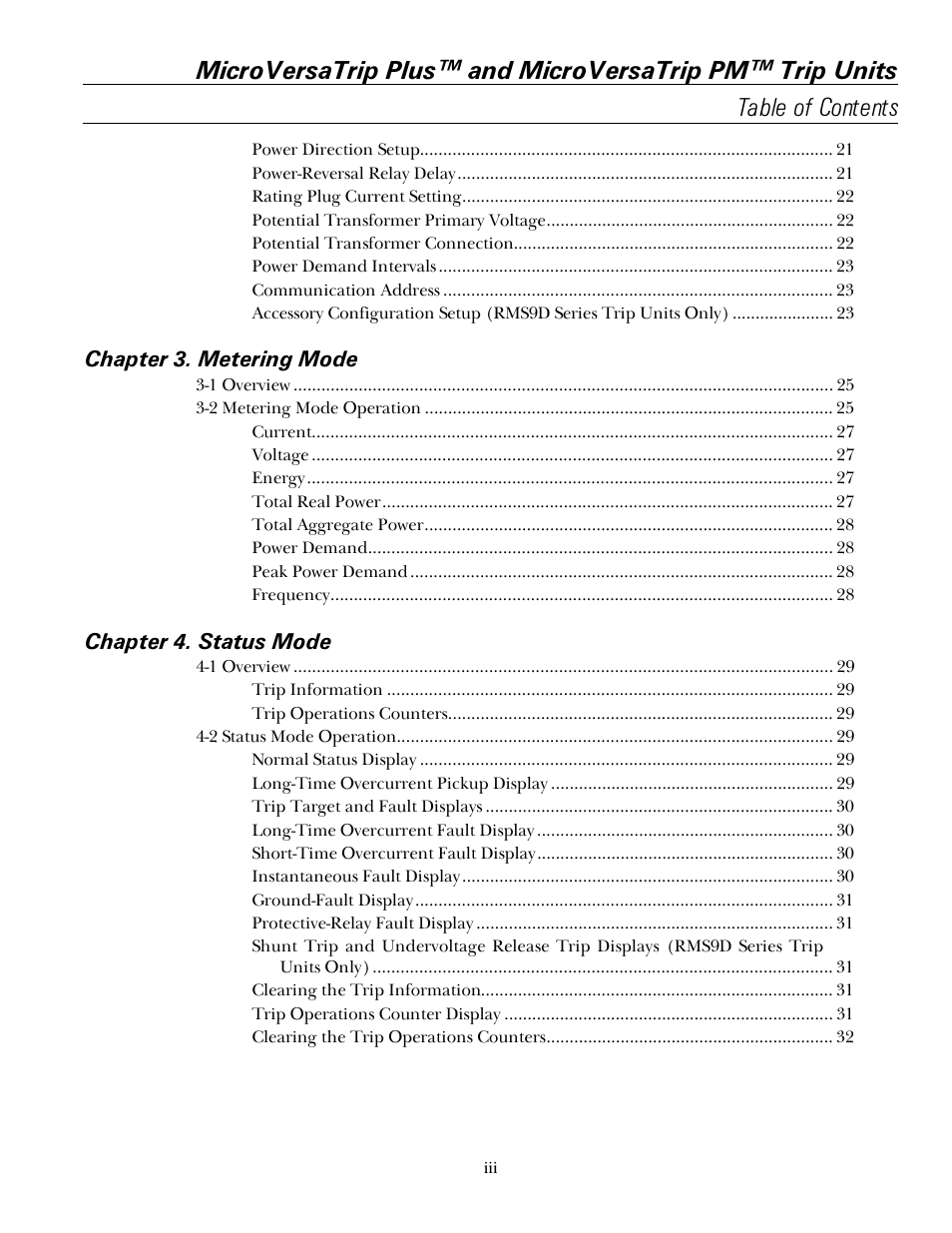 GE Industrial Solutions MicroVersaTrip PM User Manual | Page 5 / 52