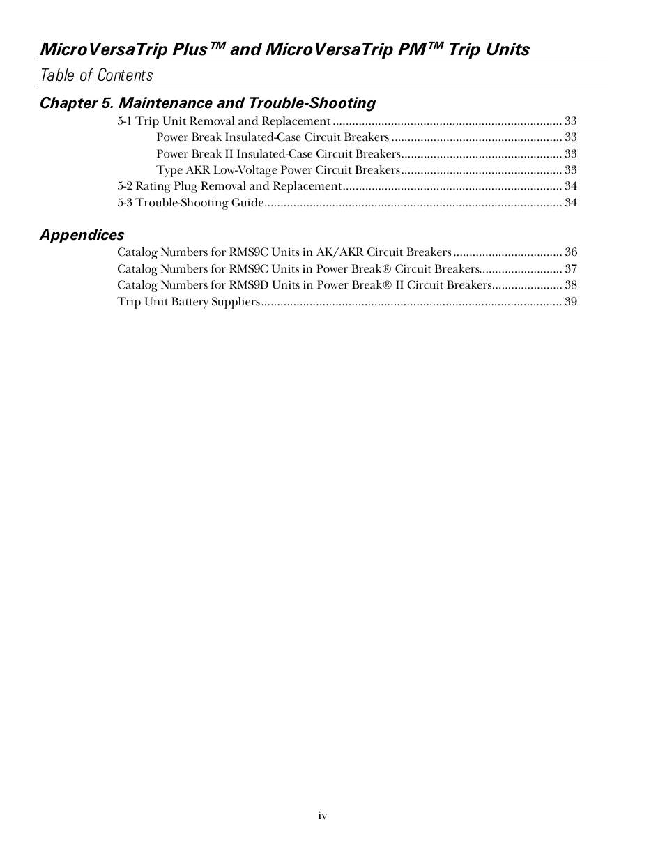 GE Industrial Solutions MicroVersaTrip PM User Manual | Page 6 / 52