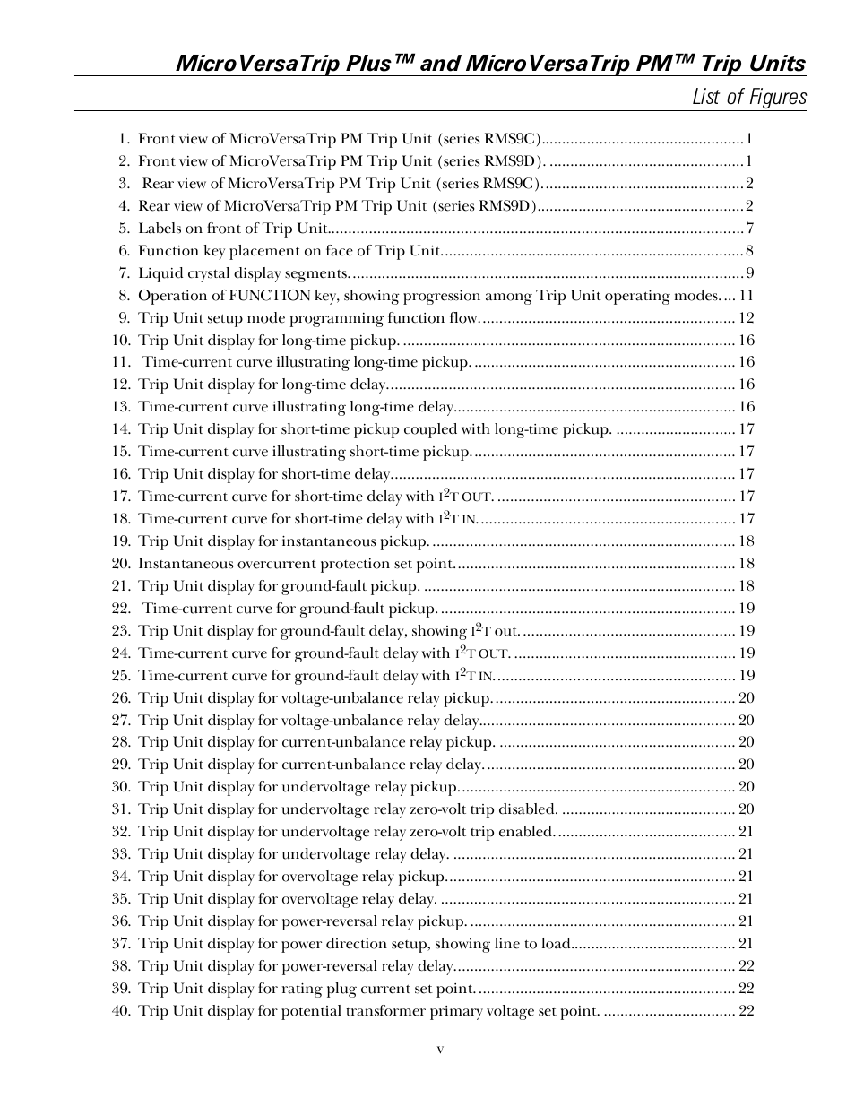 GE Industrial Solutions MicroVersaTrip PM User Manual | Page 7 / 52
