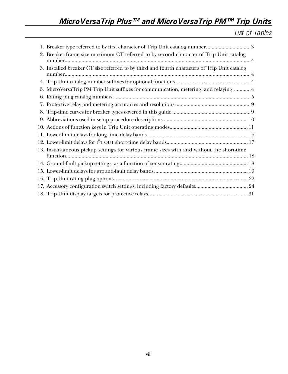 GE Industrial Solutions MicroVersaTrip PM User Manual | Page 9 / 52