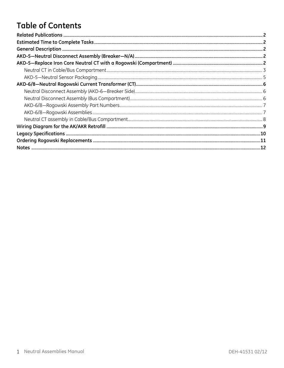 GE Industrial Solutions Neutral Rogowski Current Transformer (CT) User Manual | Page 2 / 14