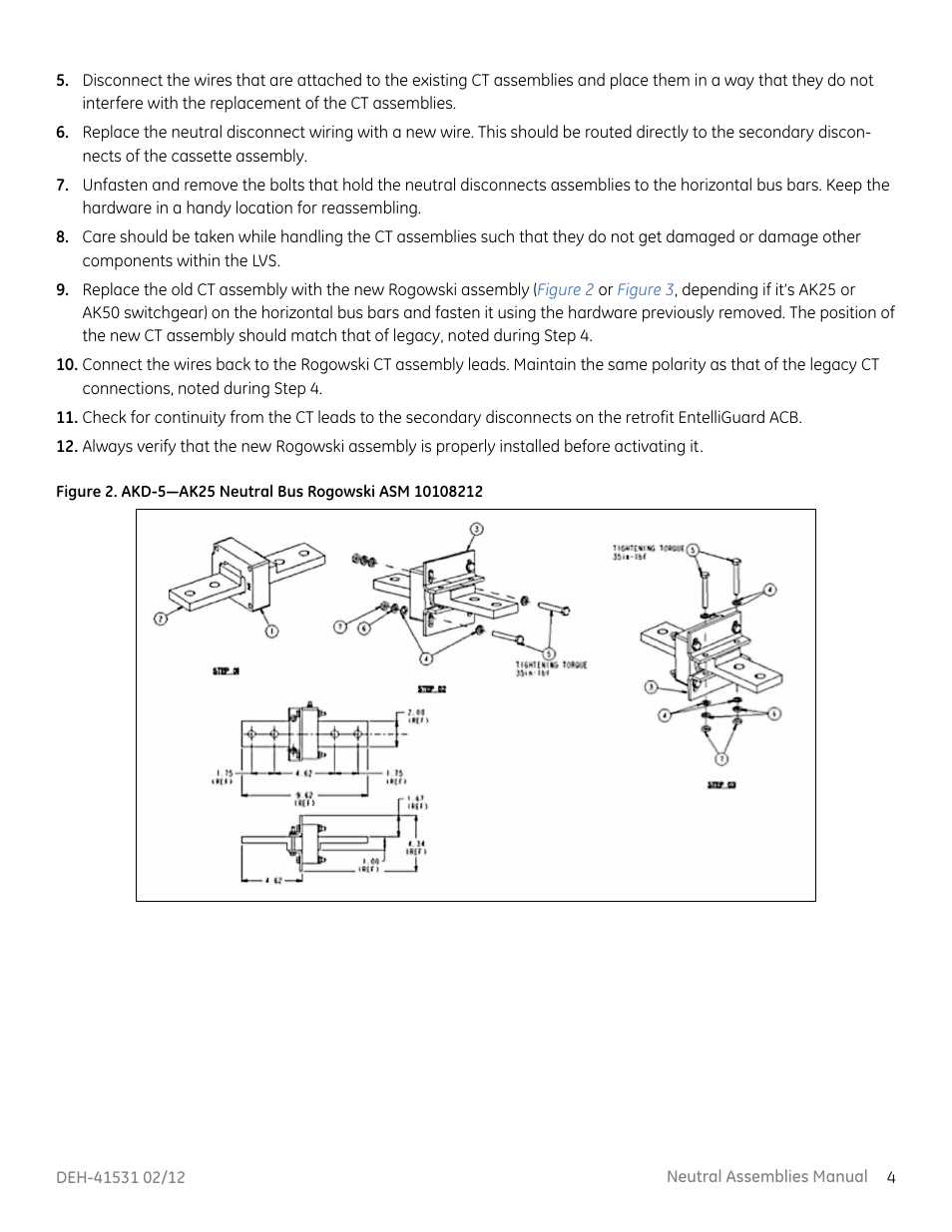 GE Industrial Solutions Neutral Rogowski Current Transformer (CT) User Manual | Page 5 / 14