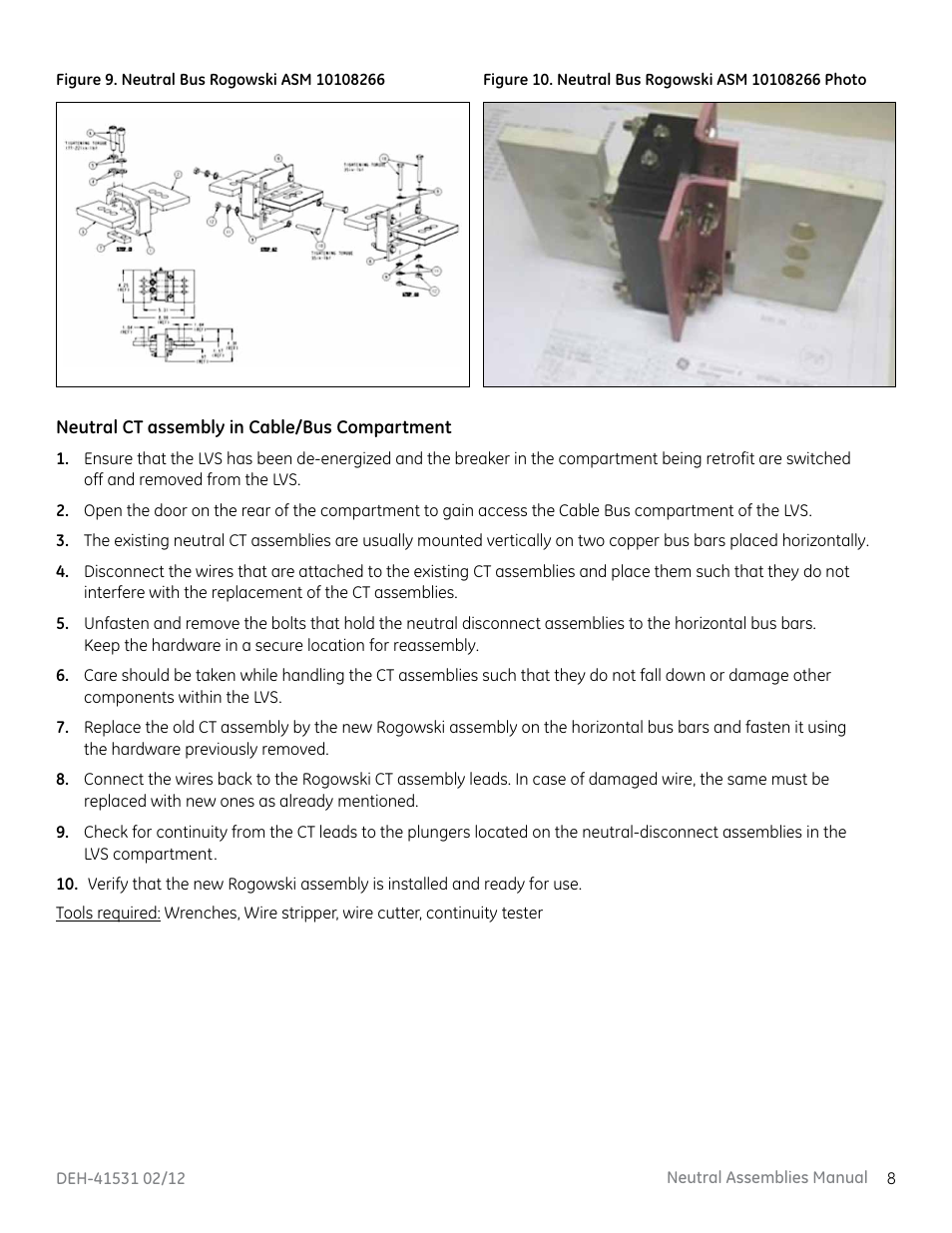 GE Industrial Solutions Neutral Rogowski Current Transformer (CT) User Manual | Page 9 / 14