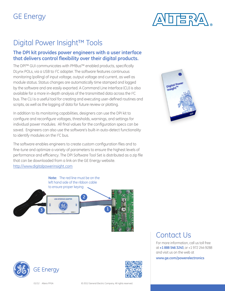 Digital power insight™ tools, Ge energy contact us | GE Industrial Solutions Integrated Power Solutions for DSPs & FPGAs User Manual | Page 4 / 4