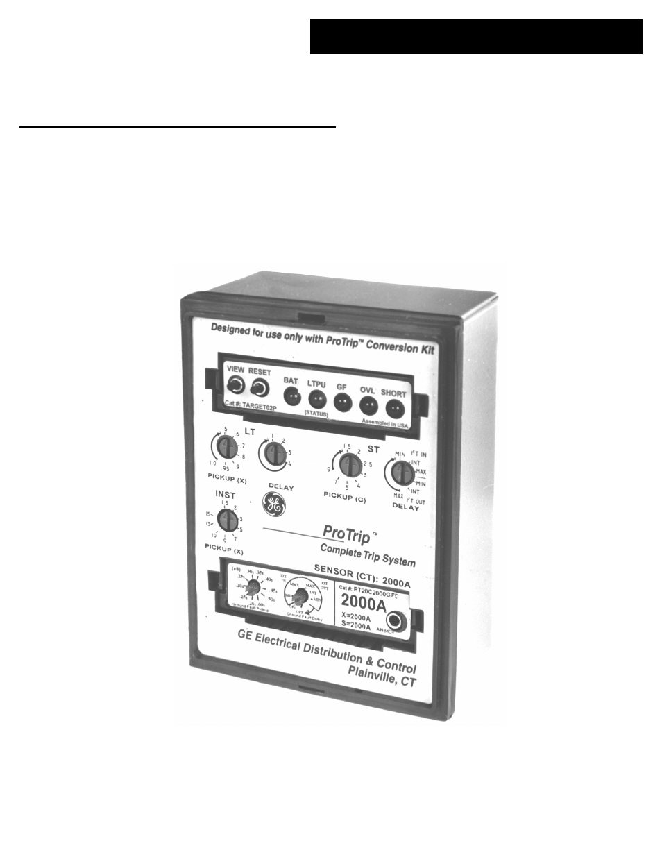 GE Industrial Solutions ProTrip Trip Units for Low-Voltage User Manual | 18 pages