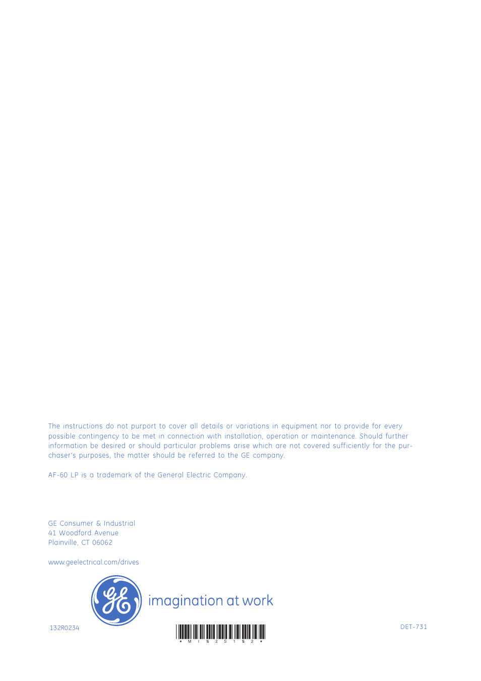 GE Industrial Solutions AF-60 LP De-coupling Plate for M4 and M5 User Manual | Page 2 / 2