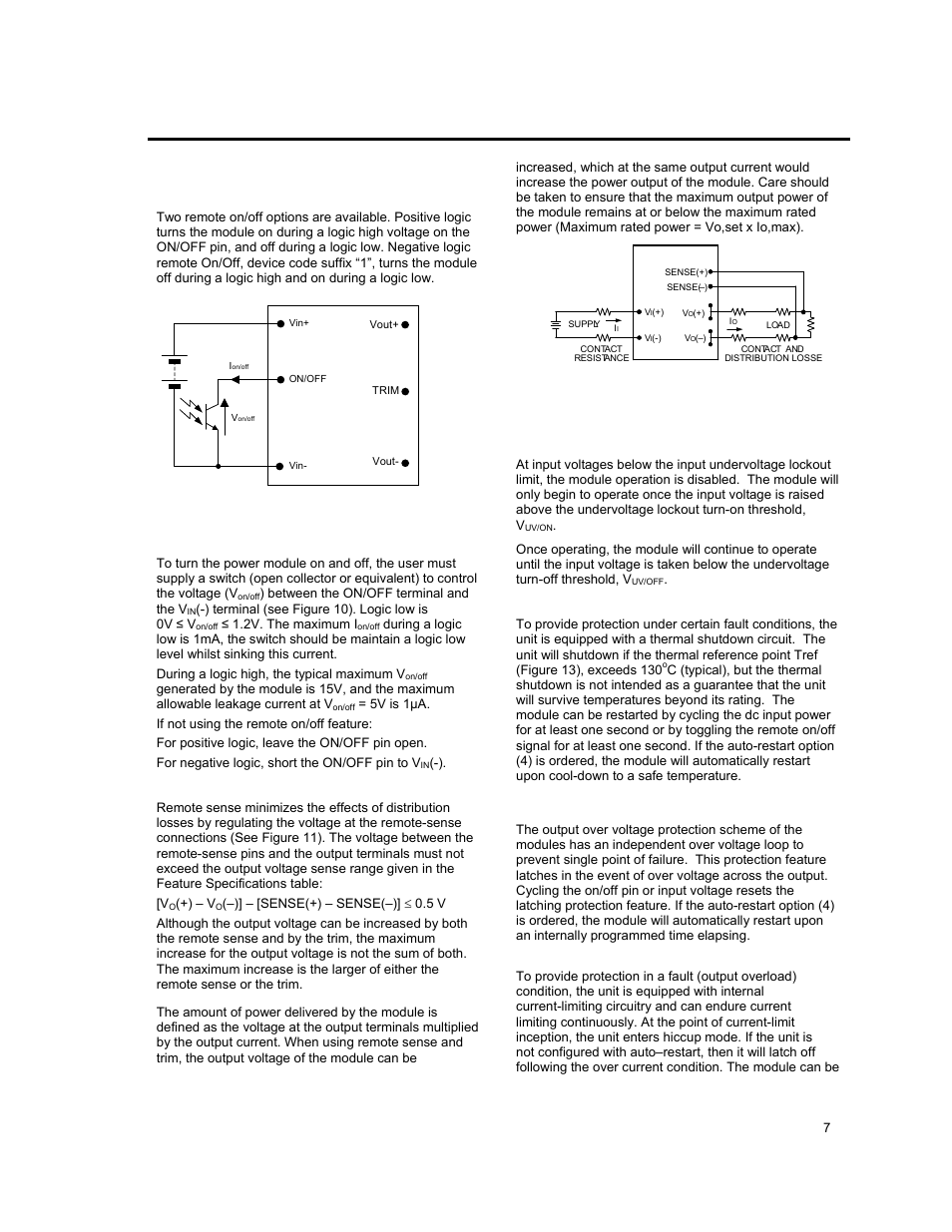 Feature description | GE Industrial Solutions EHW015A0A Series (Eighth-Brick) User Manual | Page 7 / 19
