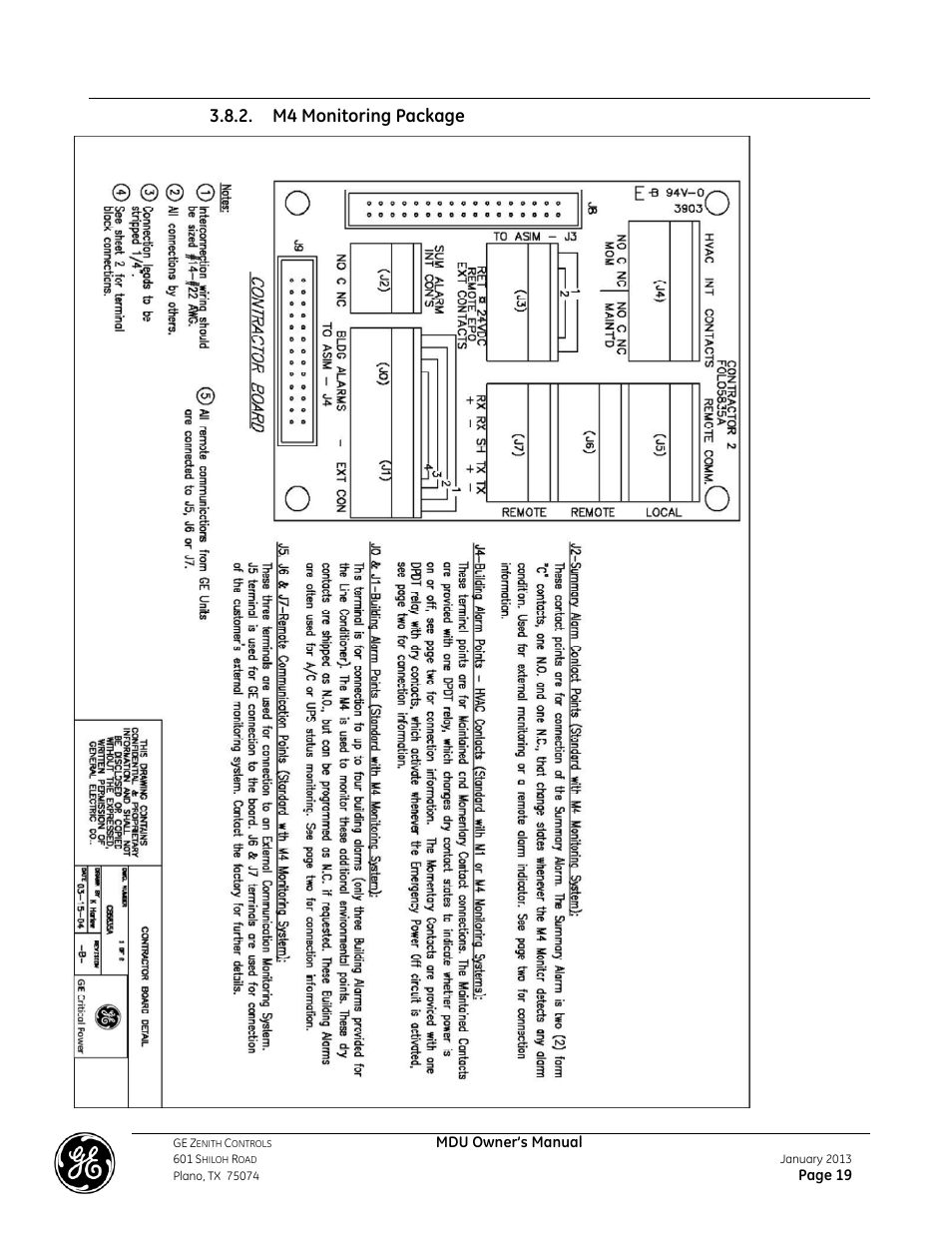 M4 monitoring package | GE Industrial Solutions GE ZENITH SERIES MDU User Manual | Page 19 / 59
