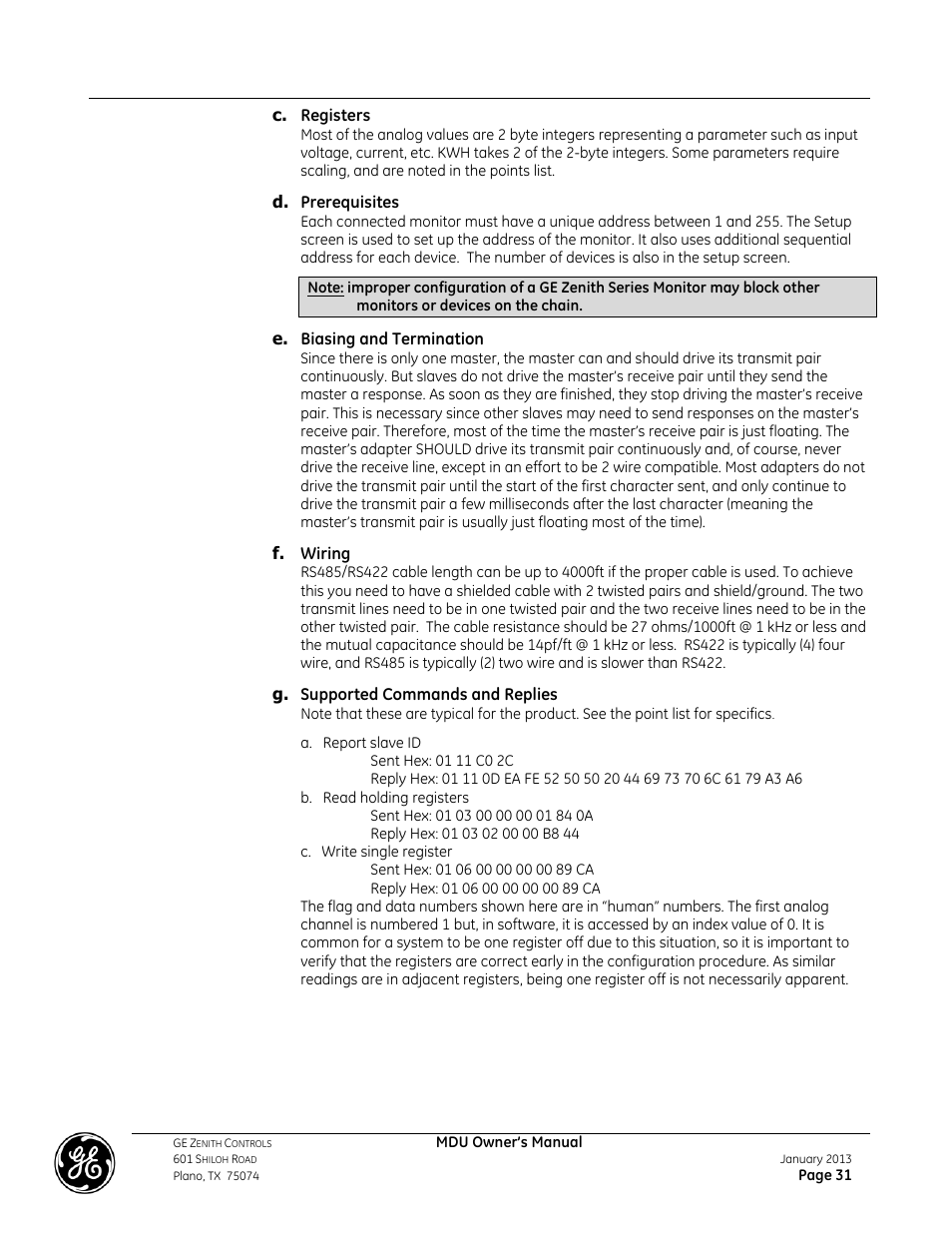 GE Industrial Solutions GE ZENITH SERIES MDU User Manual | Page 31 / 59