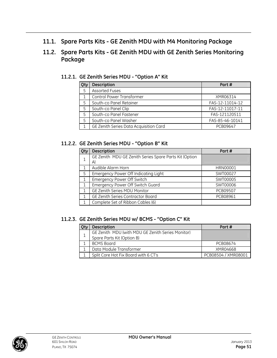 GE Industrial Solutions GE ZENITH SERIES MDU User Manual | Page 51 / 59