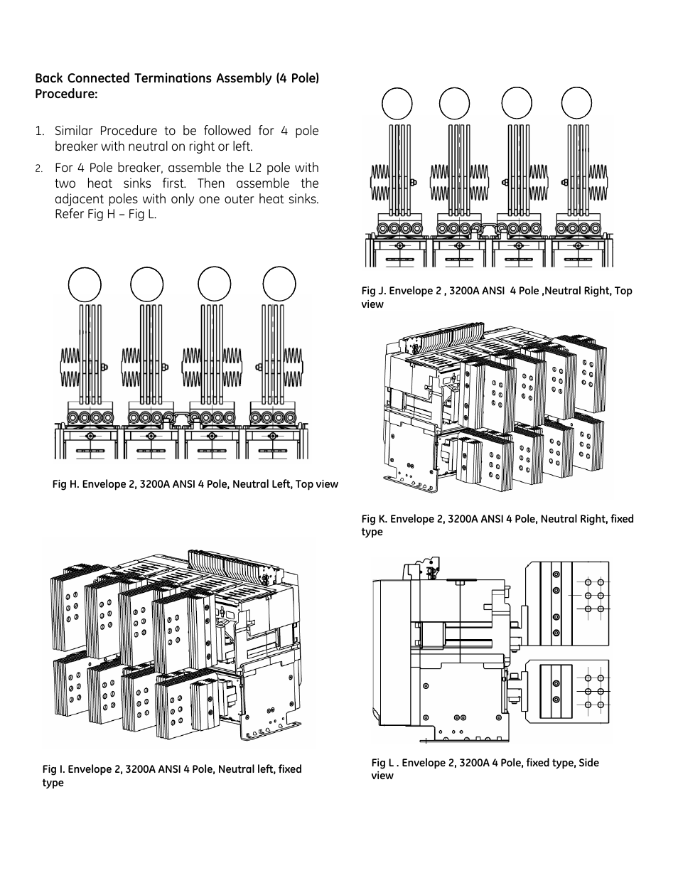 GE Industrial Solutions EntelliGuard G Back Connected Terminations for Envelope 2, 3200A ANSI, Fixed type User Manual | Page 4 / 5
