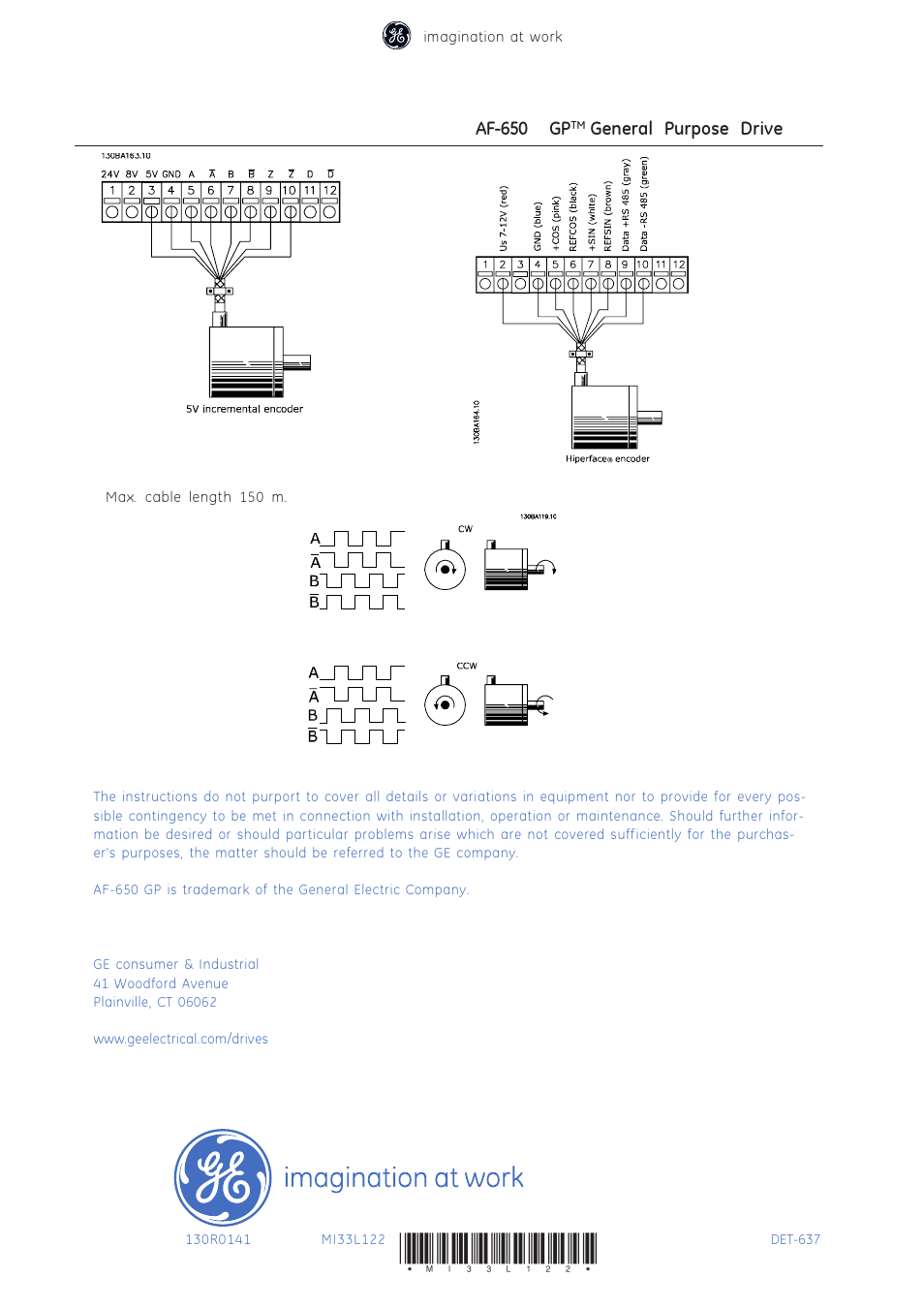 GE Industrial Solutions AF-650 GP Encoder Module User Manual | Page 2 / 2