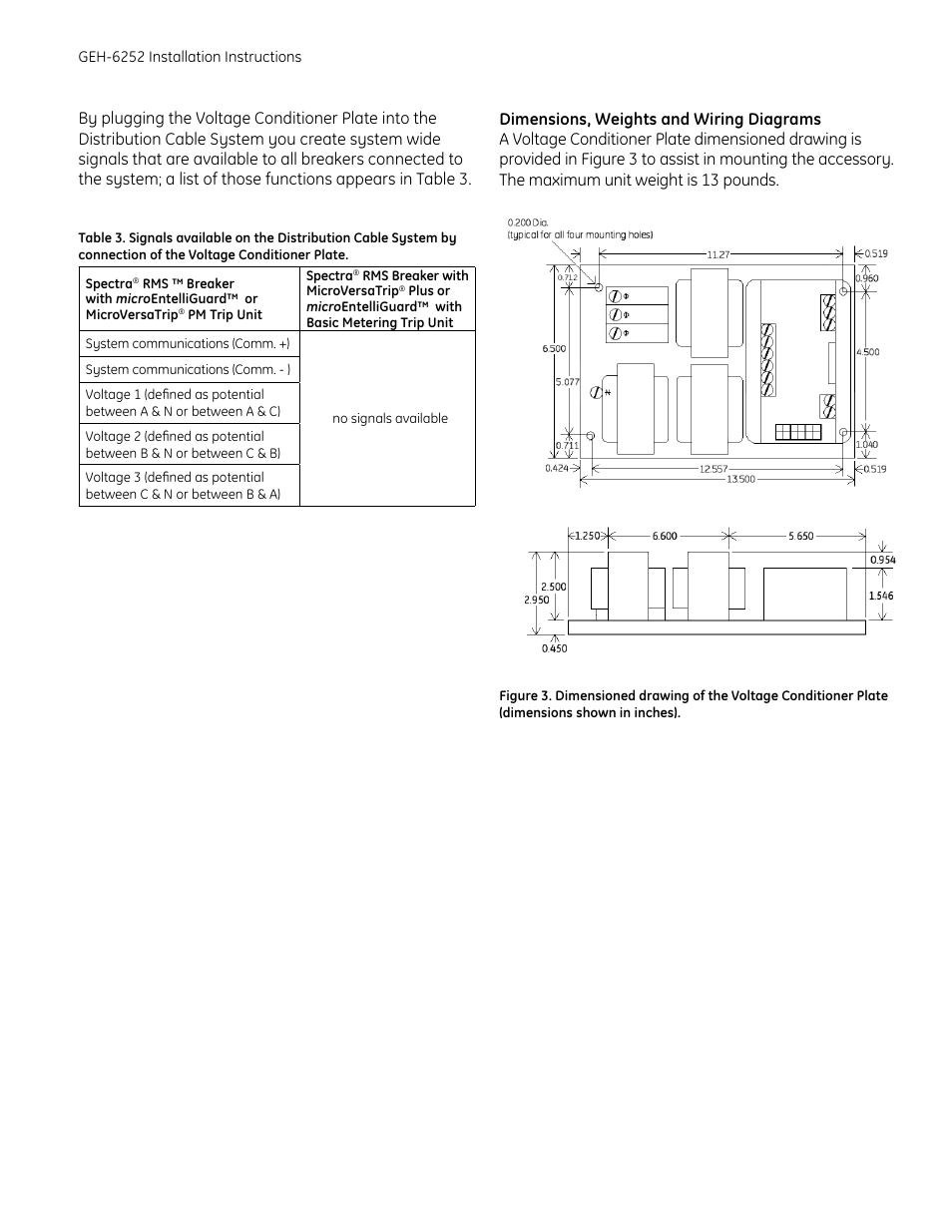 GE Industrial Solutions Voltage Conditioner Plate SVCA600D User Manual | Page 5 / 8