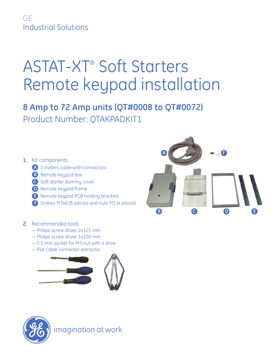 GE Industrial Solutions QTAKPADKIT1 User Manual | 4 pages